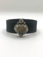 Load image into Gallery viewer, Pyrite Sterling Silver Leather Bracelet