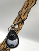 Load image into Gallery viewer, Dendrite Opal and Onyx Sterling Silver Pendant