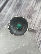 Load image into Gallery viewer, Petite Malachite Flower Ring
