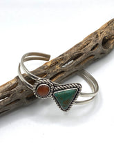 Load image into Gallery viewer, Sunstone and Chrysocolla Sterling Silver Bracelet
