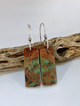 Load image into Gallery viewer, African Green Opal Sterling Silver Earrings
