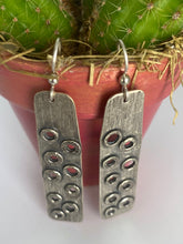 Load image into Gallery viewer, Long Rectangular Earrings in Sterling Silver
