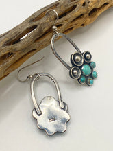 Load image into Gallery viewer, Kingman Turquoise Cluster Earrings Sterling Silver
