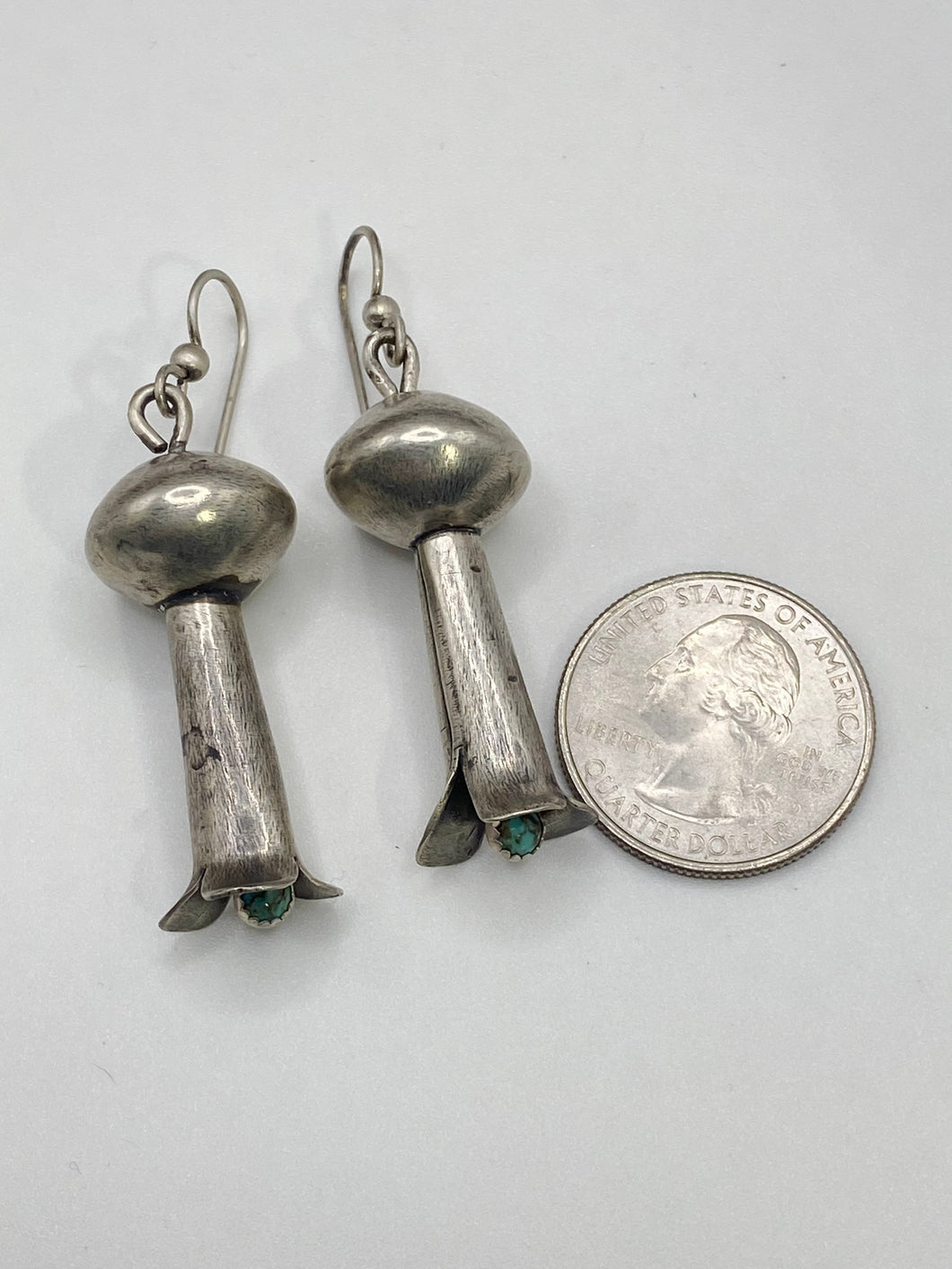 Squash Blossom Earrings in Sterling Silver